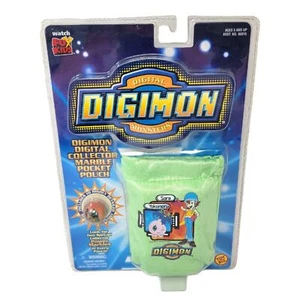 2001 Digimon Digital Monsters Marble Pocket Pouch 10 Marbles Sora & Yokomon Rare - Picture 1 of 7