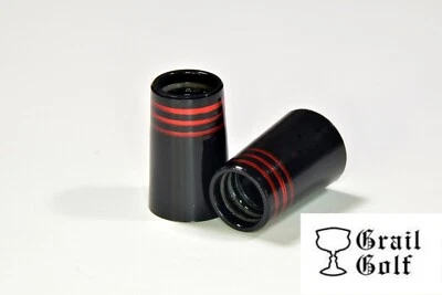 Grail 高尔夫全新超高级黑色铁杆 0.355 .87 0.540OD 3 红色戒指 批量 — 第 1/2 张图片