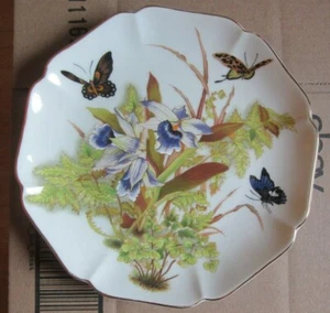 TOYO PLATE "Tropical Orchid" by Magie Orchids & Butterflies. Japan Vintage 80s - Picture 1 of 3