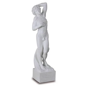Kleine weiße Statue sterbender Sklave 21cm nach Michelangelo - Picture 1 of 1