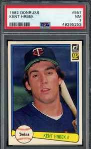 1982 Donruss #557 Kent Hrbek Twins RC Rookie PSA 7 NM - Picture 1 of 2