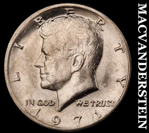 1971 Kennedy Half Dollar-Choice Gem Brilliant Unc Lustrous No Reserve #KLB3088 - Bild 1 von 2