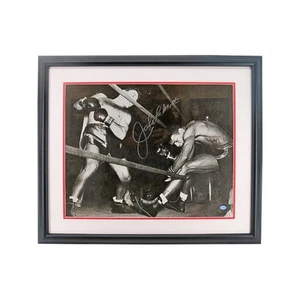 Jake Lamotta Fotografia Autografata Firmata Incorniciata Combattimento 16x20 (Fameabilia LOA - Foto 1 di 8