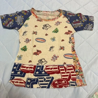 Early HYSTERIC GLAMOUR Multi Pattern Scratch T-Shirt Japan Y2K - Image 1 of 4