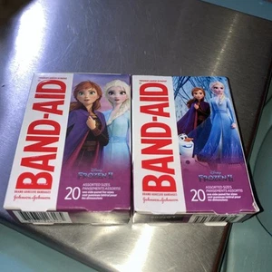 2 Band-Aid Featuring Disney Frozen Assorted Sizes Adhesive Bandages 20 Count - Picture 1 of 5