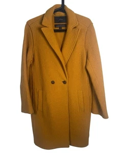 J. Abrigo/abrigo CREW Daphne en lana hervida italiana amarillo mostaza talla 4 - Imagen 1 de 5