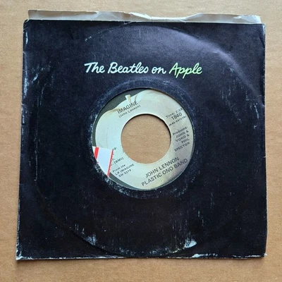 JOHN LENNON Plastic Ono Band IMAGINE 45 7" Record Vinyl Apple Records - Image 1 of 3
