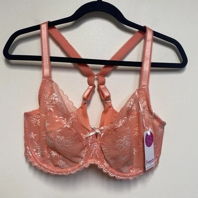 Sujetador Freya Offbeat Decadence con aros soporte lateral talla 38G Sunset Coral J gancho Foto 1 de 4