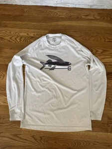 Patagonia Trident Flying Fish Long Sleeve Shirt White Men's M - Imagen 1 de 3
