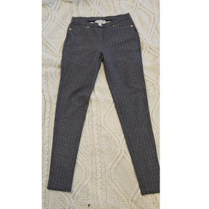 Michael Kors Mini Check Stretch Pull On Leggings Women Size XS Black Gray - Picture 1 of 3