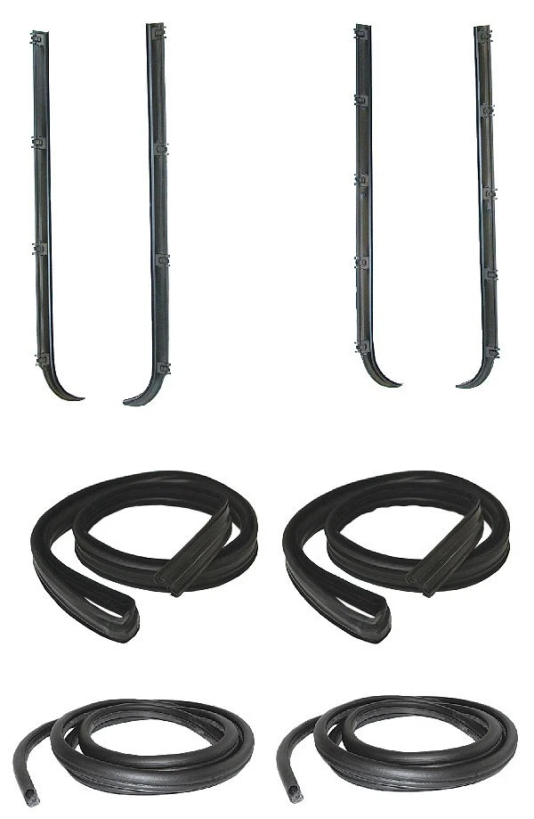 Kit de correa de barrido y sello de puerta de canal de ventana y puerta de vidrio 87-96 Ford Bronco y camioneta Foto 1 de 1