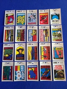 HUGE Mixed Lot of 100 Vintage State Souvenir Travel Decals / Window Stickers - Picture 1 of 15