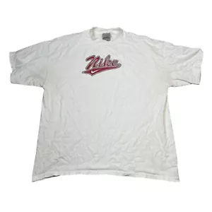 Nike Vintage 00s Center Logo Short Sleeve Tee T-Shirt FLAW White Adult XXL - Bild 1 von 6
