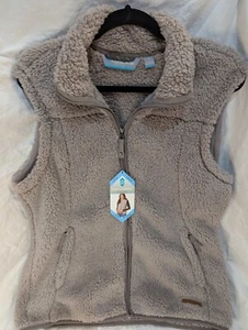 GILET DONNA PELUCHE FREE COUNTRY NUOVO CON ETICHETTE TAGLIA LARGE GRIGIO POLIESTERE PELLICCIA SINTETICA PREZZO AL DETTAGLIO CONSIGLIATO $70 - Foto 1 di 18