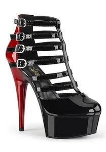 Pleaser DELIGHT-695 Women's 6" Heel, 1 3/4" Platform Rhinestone Strappy Sandal - Picture 1 of 2