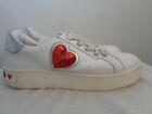 LOVE MOSHINO TRAINERS SIZE 6 SEQUIN RED HEART DETAIL