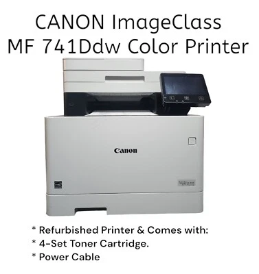 Canon ImageClass MF741CDW Laser All-In-One Printer | Toner - Power Cable - Image 1 of 4