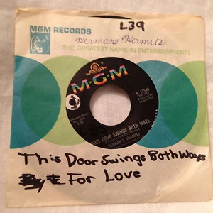 MGM Herman's Hermits 45rpm w/sleeve-This Door Swings Both Ways/For Love - Picture 1 of 4
