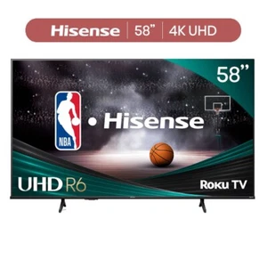 Hisense 58" Class 4K UHD LED LCD Roku Smart TV HDR R6 Series 58R6E3 - Picture 1 of 12