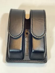 Hero’s Pride AIRTEK MAG CASE, QUAD-4 Black Duty Belt Accessory 600041 Leather - Picture 1 of 6