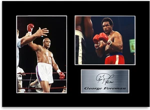 George Foreman Boxing World Champion Signed Photo Display Mount A4 Poster Print - Picture 1 of 1