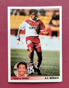 Thierry Henry AS Monaco original rookie sticker card # 182 Panini 1996 - 97 - Imagen 1 de 10