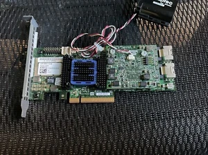 Adaptec ASR-6805 8-Port 6G SAS 512MB PCIe RAID Controller Card AFM 600CC Batt - Afbeelding 1 van 6