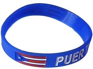 2 piezas. Pulsera Puerto Rico / Pulsera Bandera Puerto Rico Goma Silicona - Imagen 1 de 3