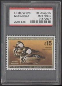 RW72C 2005 Federal Duck Stamp MNH XF-Sup 95 with PSE Encaptulated Cert (SI) - Picture 1 of 2