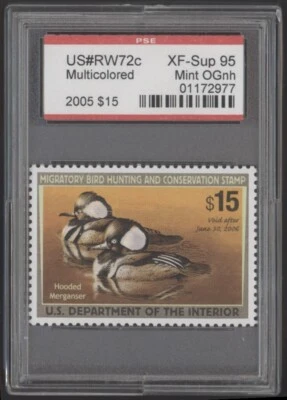 RW72C 2005 Federal Duck Stamp MNH XF-Sup 95 with PSE Encaptulated Cert (SI) - Image 1 of 2