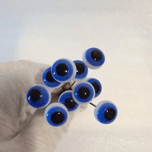 Glasaugen auf Drahtaugen für Puppe Teddybär Köder OOAK Kunst blaue Augen 10 Paar neu - Bild 1 von 19