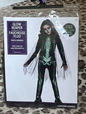 Светящийся в темноте жнец девочек костюм ребенка XL 14-16 - Изображение 1 из 2