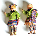 Scottish Boy and Girl  - Pair of Miniature Vintage Matall Dolls/Figurines  VV732