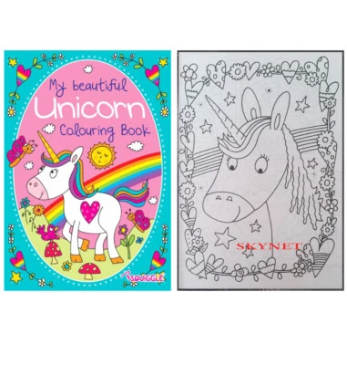  Childrens Kids Girls UNICORN A4 Colouring Activity Book 70 Pages - Image 1 of 4