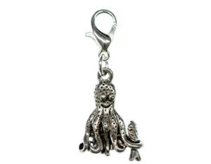 Kraken Octopus Charm Aharm Bracelet Miniblings Silver - Picture 1 of 2