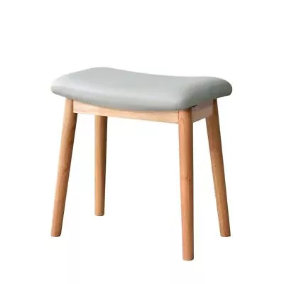 Dressing stool stool Saddle stool Solid wood soft bag stool Bedroom desk stool - Image 1 of 4