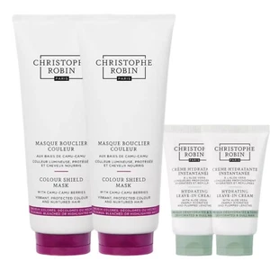 2 x Christophe Robin Colour Shield Mask 200ml & 2 x Leave In Cream 20ml - Picture 1 of 3