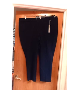 LOFT Plus 24 Black Dress Pants Marisa Skinny Ankle Length NWT Career High Waist - Picture 1 of 13