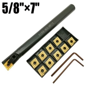 S16Q-MCLNR12 Lathe Internal Turning Tool Holder Boring Bar +CNMG120404 Insert - Imagen 1 de 5