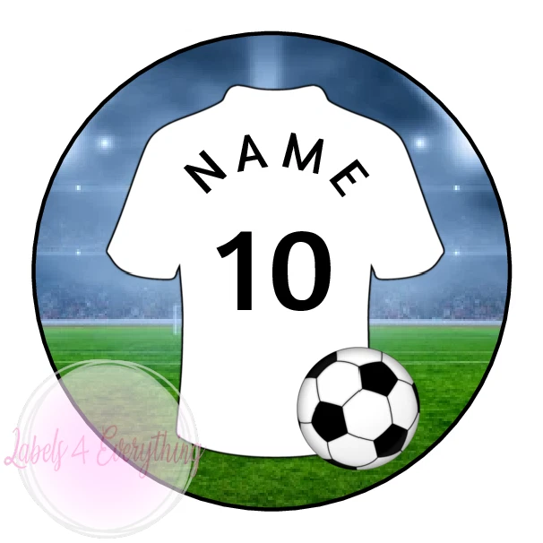 LABELS4EVERYTHING Personalised Football Shirt Birthday Stickers Party Thank You Sweet Cone D1