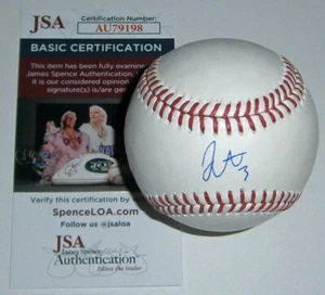Béisbol firmado por Joey Ortiz de los Cerveceros Certificado de Autenticidad JSA AUTO Autografiado Milwaukee - Imagen 1 de 2