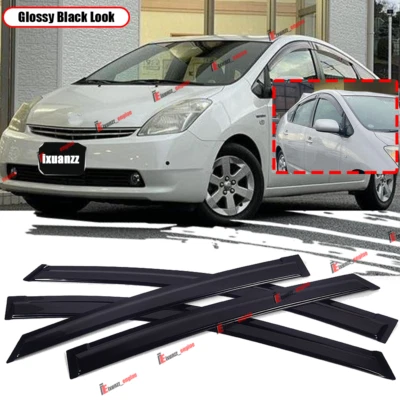 Se adapta a 04-09 Toyota Prius XW20 acrílico viseras de ventana protector solar deflector de lluvia 4 piezas Foto 1 de 4