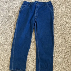 Herren Carhartt Latzhose Fit Carpenter Jeans Hose 40 x 32 blau Malerarbeit NEUWERTIG - Bild 1 von 12