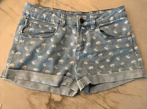 Girls Shorts Palm Trees Sz 12 Denim Co. - Picture 1 of 2