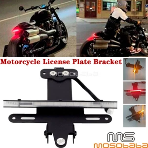 1X LED Brake Turn Signal License Plate Light Bracket For Harley 1250 Sportster S - Picture 1 of 8