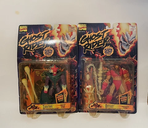 TOY BIZ GHOST RIDER Zarathos & OUTCAST Action Figures GLOW IN THE DARK Cover