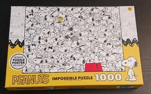 Peanuts SNOOPY Impossible Puzzle 1000 Piece Jigsaw & Bonus Poster New Sealed  - Picture 1 of 15