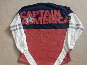 Disney Captain America Spirit Jersey Adults S  Marvel Top