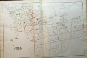 1898 BALTIMORE COUNTY MARYLAND TOWSON BOSLEY AVE TO PARK AVE ATLAS MAP - Picture 1 of 4