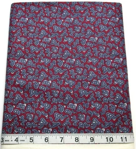 Vintage Paisley BTY Cranston Cotton Sew Quilt Craft Fabrics Blue/Burgundy - Picture 1 of 3
